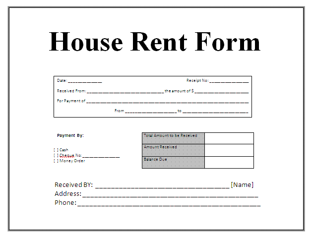 Rental Verification Form