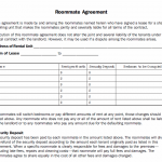 Free Roommate Agreement Forms Simple Roommate Agreement Template