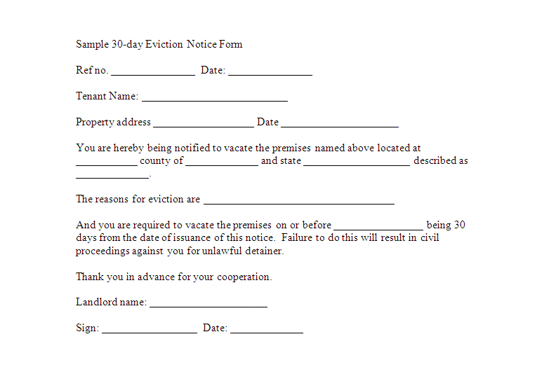 Notice To Vacate Template | Real Estate Forms