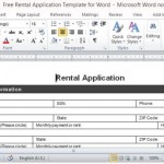 Rental Application Forms