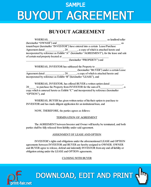 Simple Buyout Agreement Template